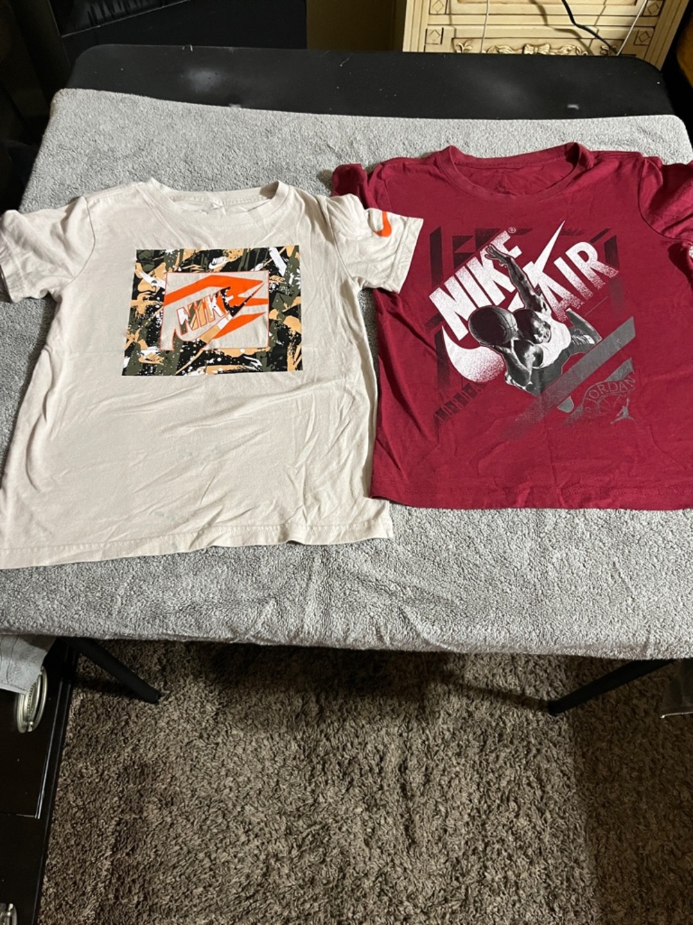 Nike Kids' Tees Bundle - Maroon & Cream Graphic Shirts